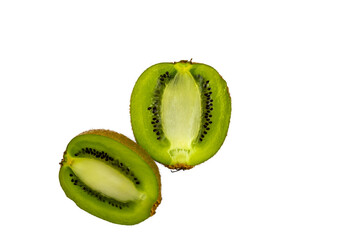 green kiwi isolated on a white background