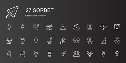 sorbet icons set