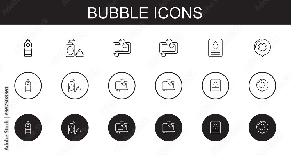 Poster bubble icons set