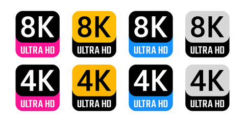 8k and 4k ultra hd multicolour set