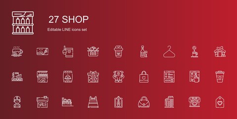 shop icons set