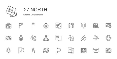 north icons set