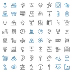 electricity icons set