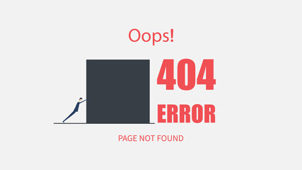 Fototapeta premium 404 error page not found, lost, sorry, network, erro concept, vector illustration design
