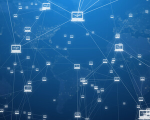 Graphic design network connection technology.