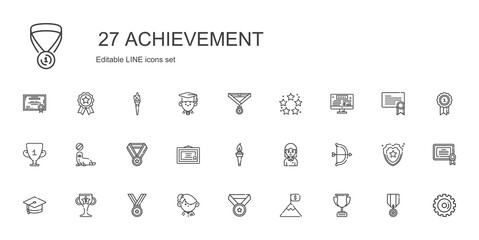 achievement icons set