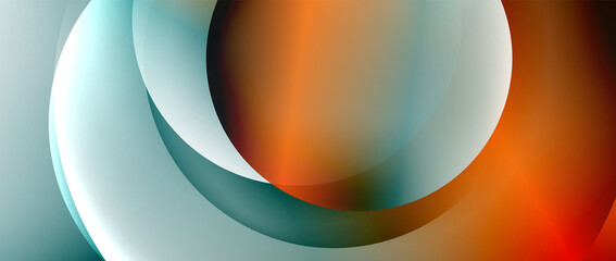 Circle modern geometric abstract background with liquid gradients