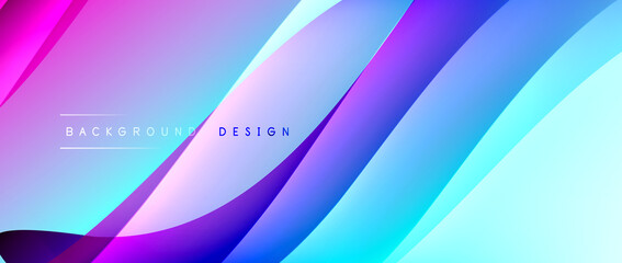 Fluid gradient waves with shadow lines and glowing light effect, modern flowing motion abstract background for cover, placards, poster, banner or flyer