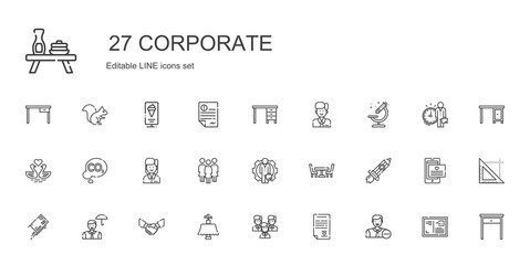 corporate icons set