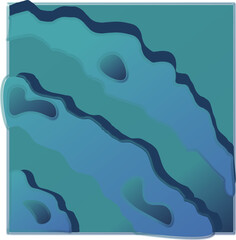 Abstract image in blue and cyan colors