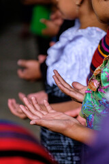 misa de refugiados Ixiles, La Taña, Franja Transversal del Norte , departamento de  Quiché,  Guatemala
