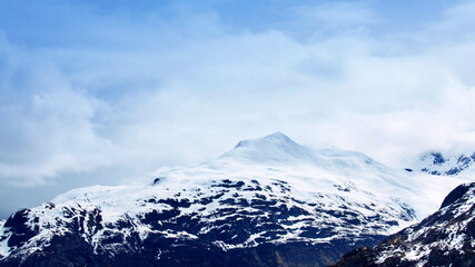 Fototapeta na wymiar The majestic ice peaks of Glacier Bay National Park, Alaska, USA