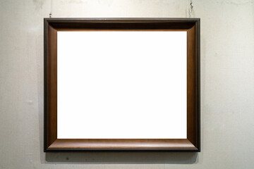 wooden picture frame isolated