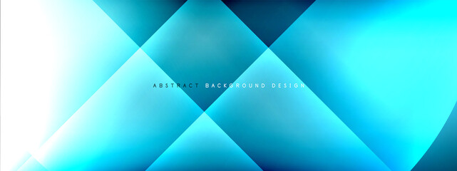 Vector abstract background - circle and cross on fluid gradient with shadows and light effects. Techno or business shiny design templates for text