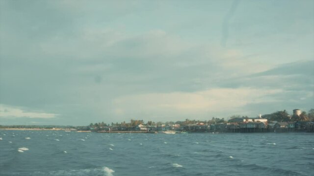 A view of the slums from the old Cadiz City port in Negros Occidental, Philippines.