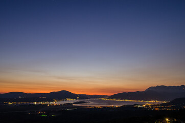 Boka Kotorska at night