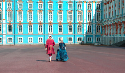 A couple near the Ekaterina`s palace