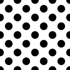 vector black white seamless pattern polka dot