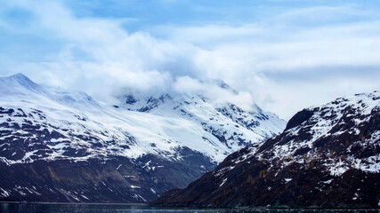 The majestic ice peaks of Glacier Bay National Park, Alaska, USA