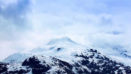 Fototapeta na wymiar The majestic ice peaks of Glacier Bay National Park, Alaska, USA