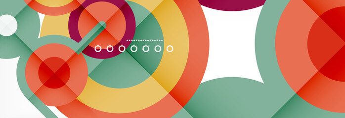 Fototapeta premium Circles and lines abstract background for covers, banners, flyers and posters and other templates