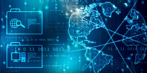 2d illustration technology background