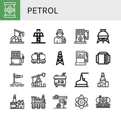 petrol icon set