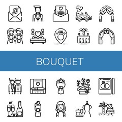 bouquet icon set