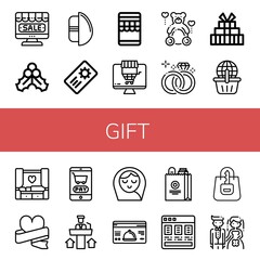 gift icon set