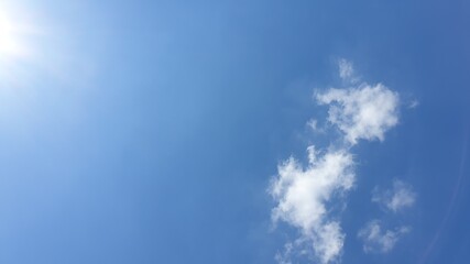 Sky background with few clouds