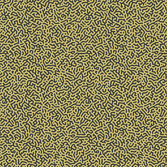 Abstract vector reaction - diffusion or turing pattern on yellow color background.