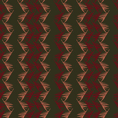 Trendy Tropical Vector Seamless Pattern. Feather Banana Leaves Dandelion Monstera Tropical Seamless Pattern. 