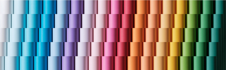 Abstract color spectrum of tubes or colored toilet paper perfect wall art of gay pride flag representing peace love inclusiveness and diversity   