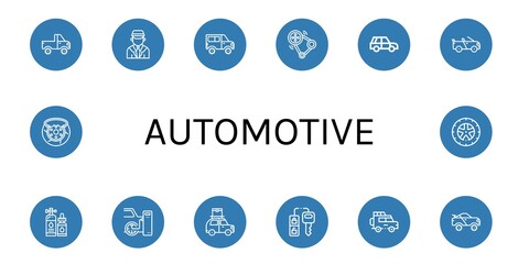automotive icon set