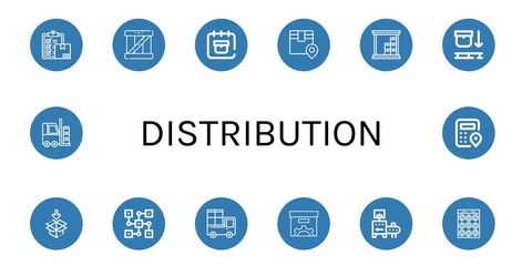 Set of distribution icons