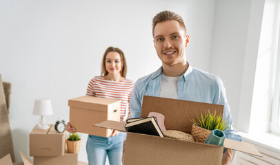 couple are moving to new apartment