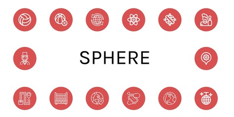 sphere icon set