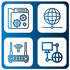 link simple icons set