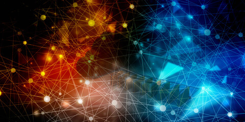 2d illustration technology background