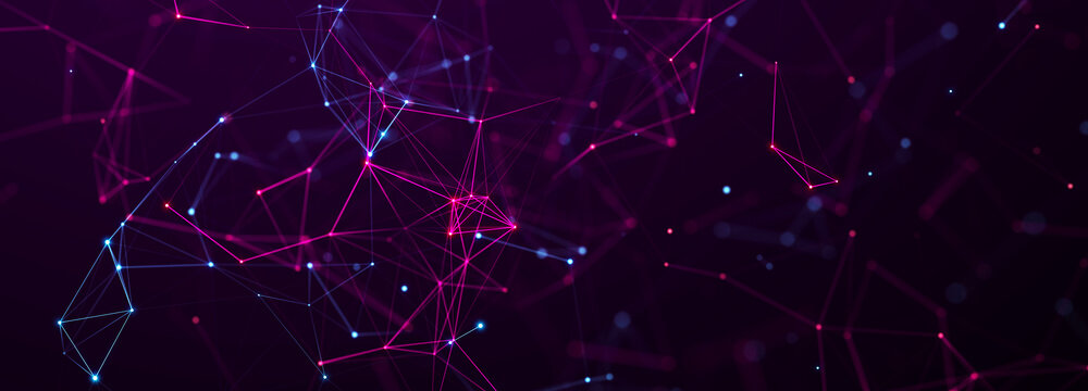 Digital technology background. Network connection dots and lines. Futuristic background for presentation design. 3d