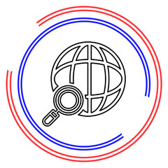 vector global network icon - internet technology