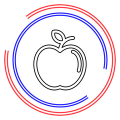 vector apple illustration isolated