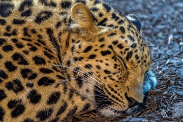 close up of leopard