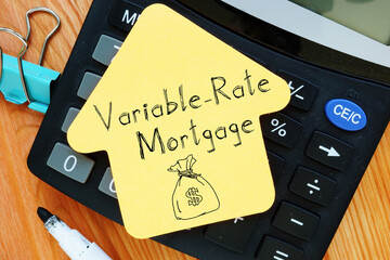 Variable-Rate Mortgage is shown on the conceptual business photo
