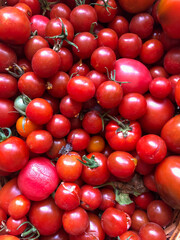 pile of cherry tomatoes as a background
