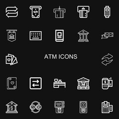 Editable 22 atm icons for web and mobile