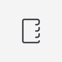 Address book icon. Contacts symbol modern, simple, vector, icon for website design, mobile app, ui. Vector Illustration