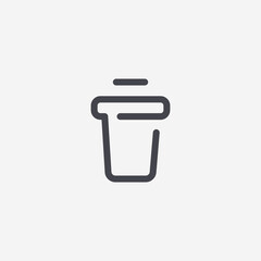 Trash icon. Delete symbol modern, simple, vector, icon for website design, mobile app, ui. Vector Illustration