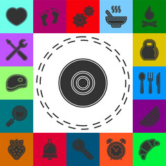 Obraz premium download dvd button - media or music player - multimedia icon