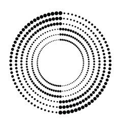 Halftone dots in circle form. round logo . vector dotted frame . design element